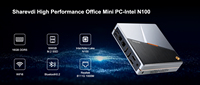 Mini PC de Escritorio NUC Intel de 12.ª Generación Alder Lake N100, Cuatro Núcleos, DDR5, LAN Dual, Pantalla HD DP 4K, Windows 11, para Negocios, Escuela, Oficina, 3 Años de Garantía