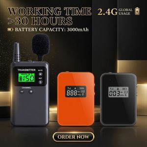 ระบบไกด์นำเที่ยวไร้สาย 2.4g สำหรับการประชุมระหว่างประเทศ โบสถ์ และอื่นๆ ใช้งานได้นานกว่า 30 ชั่วโมง - Product Image 2