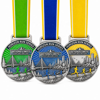 Medaglie Personalizzate per Campioni di Calcio, Ginnastica, Karate, Judo, Sport, Medaglia in Metallo Dorato per Maratona