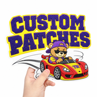 Patchs thermocollants personnalisés en PVC caoutchouté avec lettres brodées en dentelle chenille 3D de 8 cm pour sweats à capuche, sweats et chapeaux