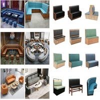 Canapés de restaurant modernes et minimalistes, sièges avec rangement mural, tables de repas personnalisables pour hot pot, chaises en cuir PU