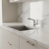 Robinet de cuisine moderne à poignée unique en laiton sans plomb, cartouche céramique, installation monotrou, douchette extractible magnétique – Meilleures ventes