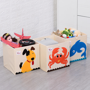 Boîte de rangement pliable imprimé, panier de rangement en tissu Oxford, motif Animal de dessins animés, panier de rangement domestique - Product Image 2