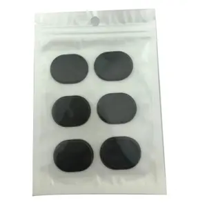 Tambor de silicone reutilizável, de alta viscosidade 6 pçs/set colorido transparente lavável almofada muda