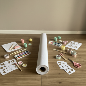 Rouleau <span class=keywords><strong>de</strong></span> protection <span class=keywords><strong>de</strong></span> sol en feutre non tissé antidérapant blanc, protection <span class=keywords><strong>de</strong></span> sol pour peintre - Product Image 6
