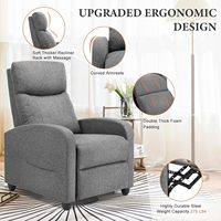 KEHUI Ensemble de canapé inclinable électrique en tissu moderne pour salon, meuble inclinable, fauteuil de massage pour cinéma