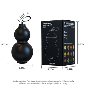 Bouteille d'eau parfumée <span class=keywords><strong>en</strong></span> <span class=keywords><strong>Tritan</strong></span> de 900 ml <span class=keywords><strong>en</strong></span> forme de <span class=keywords><strong>gourde</strong></span>, grande capacité, <span class=keywords><strong>gourde</strong></span> de sport aromatisée avec corde de transport pour usage extérieur - Product Image 3