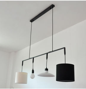 Nuevo diseño E27 minimalista luz mixto cuatro en una tela metálica colgante lámpara - Product Image 5