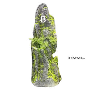 Piedra de Resina <span class=keywords><strong>Mei</strong></span> <span class=keywords><strong>Lin</strong></span> con Musgo, Piedra de Simulación de Montaña Emei, Hecha a Mano para Decoración de Jardines Chinos - Product Image 4
