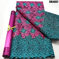 Tissu en dentelle suisse de qualité supérieure, directement de l'usine, idéal pour les robes de mariée belges et les saris indiens |   Vente flash à Dubaï