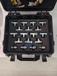 Manómetros, Herramienta de Medición de Presión, Juego de Manómetros Hidráulicos de 3/4/5 con Conectores en T, Piezas de Maquinaria de Construcción - Product Image 3