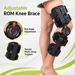 <span class=keywords><strong>Rodillera</strong></span> Articulada Ajustable <span class=keywords><strong>con</strong></span> <span class=keywords><strong>Soporte</strong></span> de Acero para Rehabilitación Postoperatoria de LCA y LCM, Alivio del Dolor Ortopédico, CE ISO13485 - Product Image 1