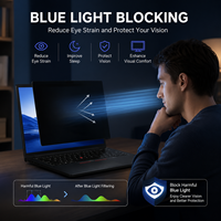 Universal 360 °   Filter Layar Privasi Laptop 4 Arah Anti-Spy Pelindung Privasi Pemblokir Cahaya Biru untuk Komputer Notebook OEM/ODM
