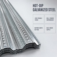 Plancher en acier galvanisé de haute qualité YX75-200-600 pour support de dalle en béton, construction de bâtiments, vente chaude