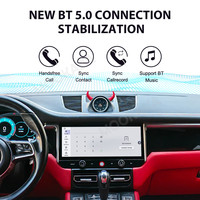 Radio 12,3 pouces pour Porsche Macan 2014-2017, lecteur multimédia DVD Android pour voiture, navigation GPS, stéréo, CarPlay sans fil, autoradio