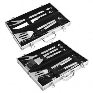 Outil de barbecue robuste personnalisé dans un étui, Fête des Pères et Noël, Ensemble d'accessoires pour barbecue pour la cuisine en plein air, le camping - Product Image 2