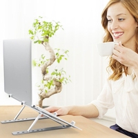 Support d'ordinateur portable de bureau pas cher, réglable, en alliage d'aluminium, support de canapé pour ordinateur portable, support pliable pour ordinateur portable