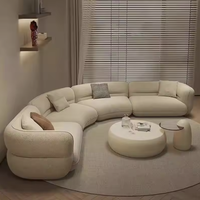 Canapé d'angle en tissu Bobo Ball, modèle L, très populaire auprès des blogueurs, idéal pour salon, appartement, villa, grand appartement, design incurvé au sol, vente directe usine