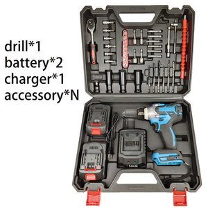 Clé à chocs électrique <span class=keywords><strong>sans</strong></span> <span class=keywords><strong>fil</strong></span> 21V avec moteur <span class=keywords><strong>sans</strong></span> balais, batterie lithium-ion rechargeable, tournevis, outil électrique portable - Product Image 2