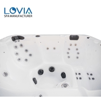 Bain à remous extérieur de style moderne pour 5 personnes, jacuzzi en acrylique, certifié ROHS, hydrothérapie, jacuzzi extérieur de luxe