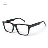 Lunettes optiques élégantes, monture légère à bordure complète, verres transparents anti-rayures, plaquettes de nez confortables, correction de la vision quotidienne