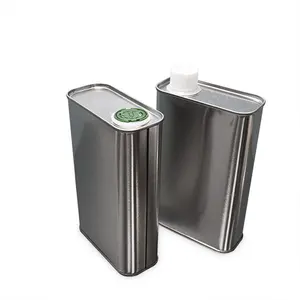 500ML Press Tin Can Camellia Oil Square Tin Can Sesame Oil Container Food Metal Package