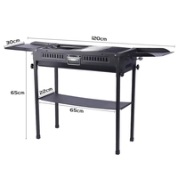 Barbecue pliant portable JIXIN en acier inoxydable de grande taille pour activités familiales et pique-niques en plein air