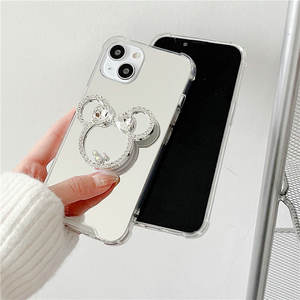 Mode Mignon Titulaire <span class=keywords><strong>Mickey</strong></span> Miroir Téléphone étui pour <span class=keywords><strong>iphone</strong></span> 16E 15 14 13 Pro Max 12 11 XS XR Support Antichoc Protéger La Couverture Arrière - Product Image 3