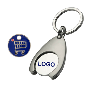 Individuelles Branding Logo Zinklegierung Wiederverwendbare Supermarkt-Einkaufswagenmünze Metall Werbe-Einkaufswagen-Schlüsselanhänger Münzhalter Schlüsselringe - Product Image 1