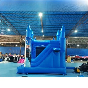 Castello Gonfiabile Personalizzato con Scivolo, Combo Gonfiabile per Feste a Tema Principessa delle Nevi, Mondo del Divertimento - Product Image 4