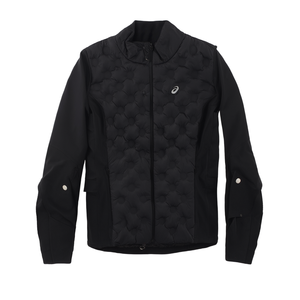 Veste isolante d'hiver pour femme Asics Road, noire, fermeture éclair intégrale, chaleur, extérieur - Product Image 3