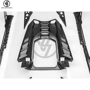 Kit de carrosserie de conversion en fibre de carbone sèche style Duke pour Lamborghini Revuelto : cache-moteur, pare-chocs, diffuseur, spoiler, jupes latérales - Product Image 5
