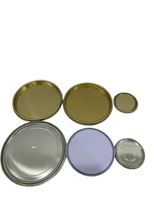 Customizable 210ml-5L Metal Round Can Lid And Bottom Lid Premium Metal Cans