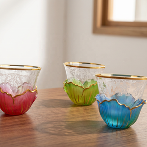 Custom Embossed Glass <b>Tea</b> Cup 60ml Small <b>Tea</b> Bowl Gold Rim Floral Saucer <b>Arabic</b> Tasting Cup - Product Image 4