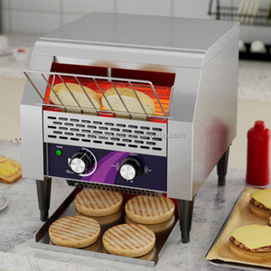 <span class=keywords><strong>Four</strong></span> à sandwichs électrique commercial en acier inoxydable avec contrôle par bouton, affichage LED et chaîne de transmission automatique pour cuisine professionnelle et boulangerie - Product Image 3