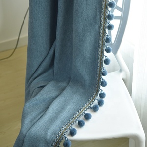 2022 elegante Design in <span class=keywords><strong>macramè</strong></span> 54 "x 84" pollici di lusso in velluto grigio Ready Made tende per il soggiorno in velluto per tende - Product Image 3