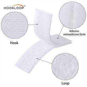 4x2 inch không có dư lượng mạnh mẽ giữ gắn dải nhiệm vụ nặng nề móc và vòng lặp Dải tái sử dụng dính móc và vòng lặp cho tường treo - Product Image 2