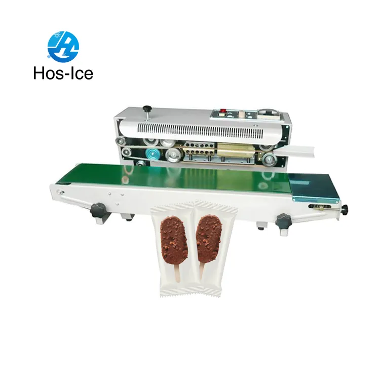 Máquina de sellado Automático Horizontal Bolsas de película de plástico Máquina de sellado térmico Máquina selladora de banda continua Sellador de bolsas de crema de hielo