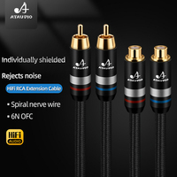 HiFi CE-zertifiziertes PVC-Ummanteltes Dual-RCA-Verlängerungskabel (Stecker auf Buchse) für Lautsprecher, Leistungsverstärker & Monitore