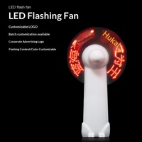 Ventilador de Mano LED Mini Portátil Personalizado al por Mayor con Pantalla de Mensajes Iluminada y Texto Programable para Recuerdos de Fiesta de Halloween