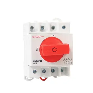 Interruptor de aislador de CC, 500V, 800V, 1000V, 2P, 4Pole, 25A, 32A, PV, Desconector para Sistema Solar PV