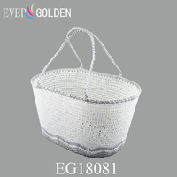 Sac fourre-tout de plage moderne pour femmes, imperméable, en dentelle, avec poignées, 38x24x24 cm, en tissu 100% coton, grande capacité, sac de voyage