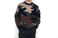VSCOO Vente à Chaud Style Militaire Laine Manches Longues Col Ras Du Cou Tricoté Pulls Chandails Hommes