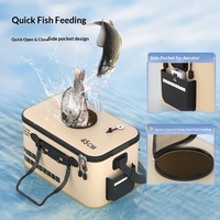 Nouveau seau à poisson pliable en EVA épaissi Dilei-color multifonctionnel pour la pêche à la ligne, le stockage de poissons vivants, 12L-34L, pour la pêche en rivière et en plein air