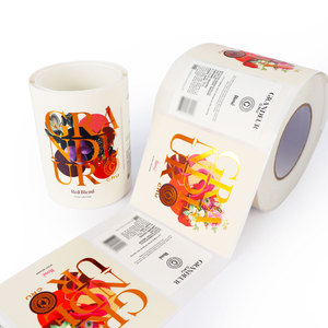Tùy Chỉnh Rượu Vang Nhãn Kết Cấu Giấy Kim Loại Vàng/Rose Foil Phía Trước Và Trở Lại Sticker Champagne Rượu Vang In Ấn Chai Nhãn - Product Image 4