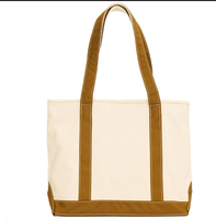 Sac fourre-tout pliable en toile beige, grande capacité, réutilisable pour les courses, sac de transport extérieur avec poignées