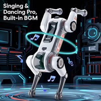 STEM Roboter-Haustier 2,4G RC Bionischer Stunt-Roboterhund mit Lebensechten Tricks, KI-Sprachinteraktion und Dynamischer LED-Beleuchtung und Musik