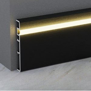 Plinthe LED moderne en aluminium, éclairage étanche pour hôtel, cuisine, chambre - Product Image 4