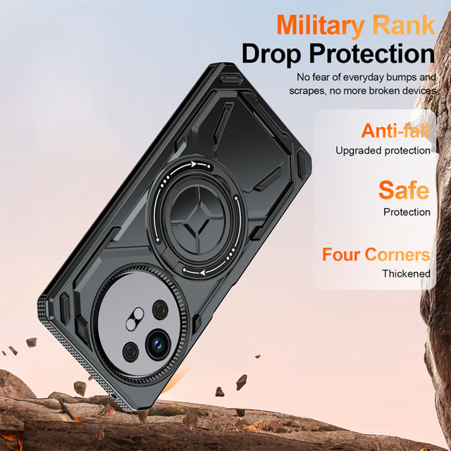 Scratch Resistant Micro Matte Rugged Phone Cover, Adjustable Rotatable Ring Bracket Shockproof Case for Motorola G Stylus/G Play