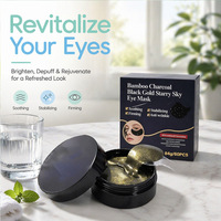 Patchs Hydrogel Yeux Or Noir Marque Blanche 60 Pièces – Masques Collagène Hydratants et Raffermissants Anti-Rides pour le Contour des Yeux